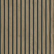 Belgravia Panacea Wood Slats Wallpaper 3D Effect Realistic Paneling Walnut 1157