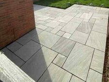 Universal Paving Kandla Grey Riven Indian Sandstone Mix Size Garden Patio 22mm