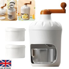 Portable Crank Ice Crusher Shaver Block Shaving Machine Manual Snow Cone Shaved