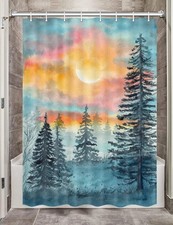 Watercolor Forest Camper RV