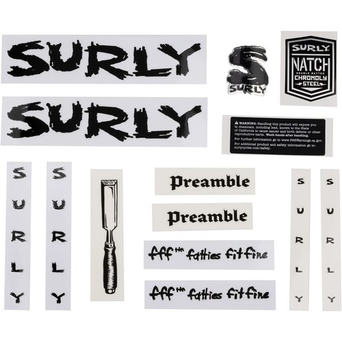 Surly preamble decal kit - preamble,