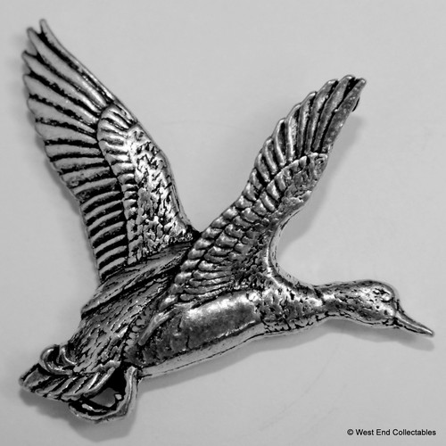 Rising duck mallard pewter - duck,
