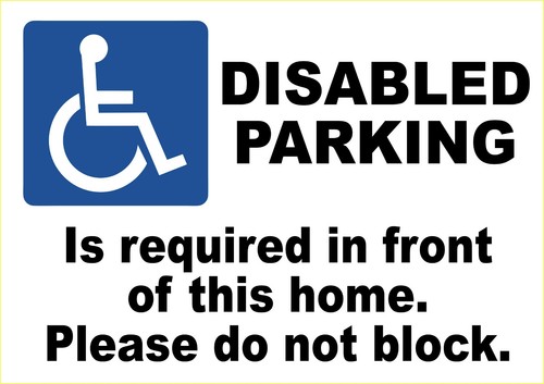 Disabled parking required - ~required, in