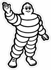 2 X MICHELIN MAN STICKERS