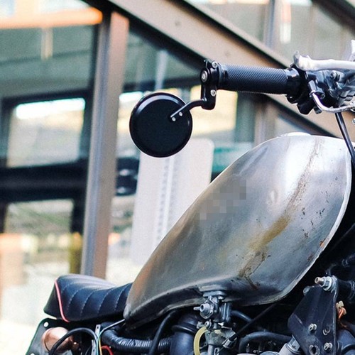 Black motorcycle round - black, 7/8"
