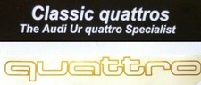 2  AUDI UR QUATTRO TURBO COUPE Wr-Mb & Rr QUARTER GLASS STICKERS  855853600 