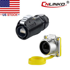 CNLINKO Ethernet Circular Connector RJ45 Plug & Socket Outdoor Waterproof IP67