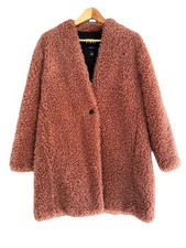 ZARA Teddy Coat M Pink Jacket