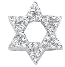 9CT WHITE GOLD DIAMOND STAR OF