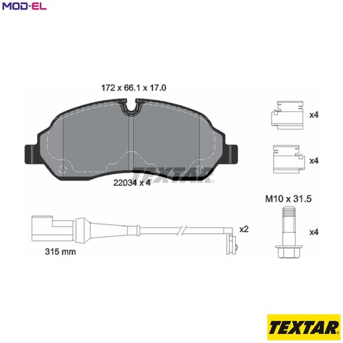 Brake pad set - brake,