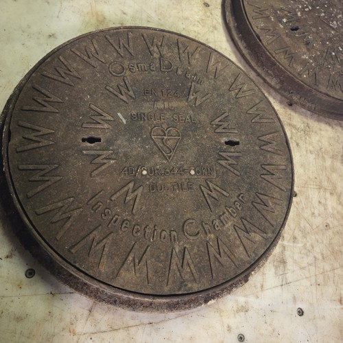 Round cast iron manhole cover - round,