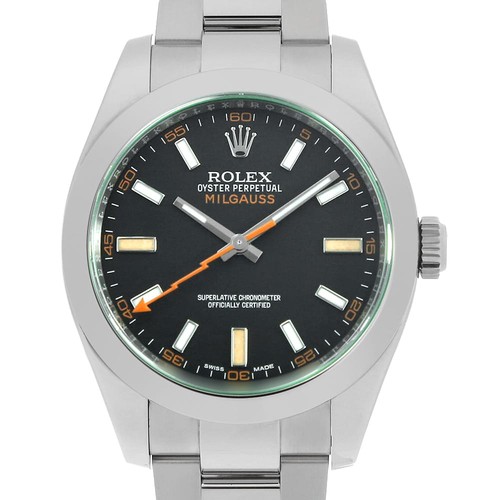 Rolex milgauss green glass - rolex,