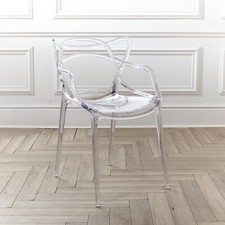 Transparent Clear Master Dining Chair Kitchen Office Chairs Ghost Modern Vanity