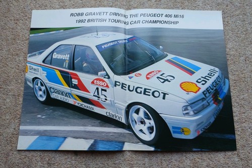 Peugeot 405 mi16 poster - poster, 1992