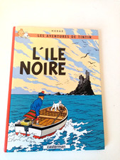 Tintin book in French Les aventures de Tintin "L'ile Noire" by Hergé