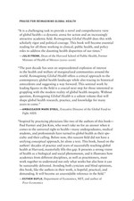 Reimagining Global Health An