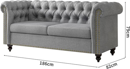 Chesterfield style sofa - chesterfield, 2