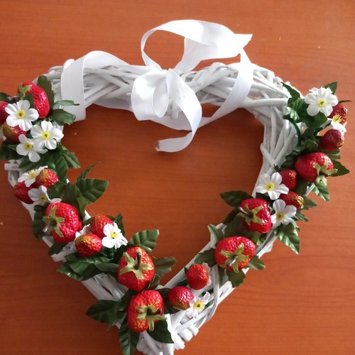 Wicker heart decoration - decoration, "