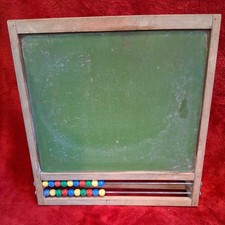 VINTAGE ABACUS WITH CHALK BOARD 30cm x 30cm