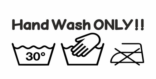 Hand wash only decal fun - hand,