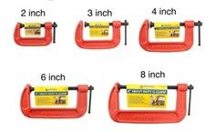 HEAVY DUTY RED G Clamp Iron Clamps Wood Working Welding Support Great Tool set 