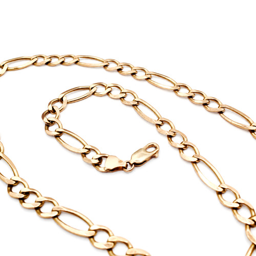 9ct gold figaro chain - 9ct,