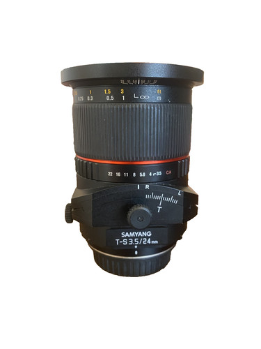 Samyang tilt shift 24mm f3 - shift, f3.5