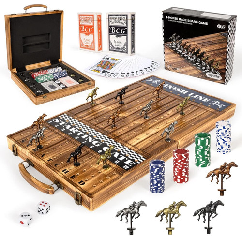 23in wooden horse racing - racing, board