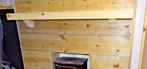 Real pine mantle shelf - real,