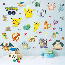 POKEMON GO PIKACHU WALL STICKER Pocket Monster Kids Room Vinyl Decals UK Seller