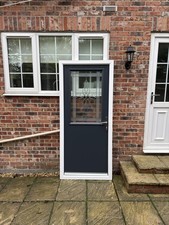 £485 UPVC PVC Composite Door Anthracite Grey Front Door Back Door 910mm x 2050mm