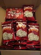 Manhattan Popcorn 30X15G packs with a packet of Mikado Biscuits ☘️