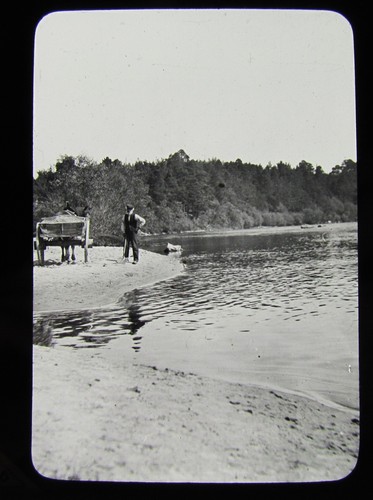 Glass magic lantern slide - magic,