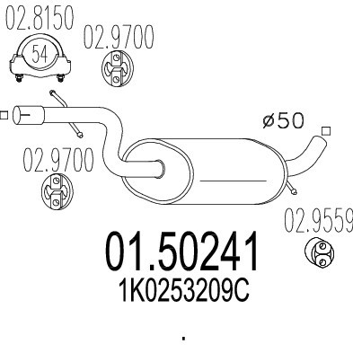Golf middle silencer - vw,
