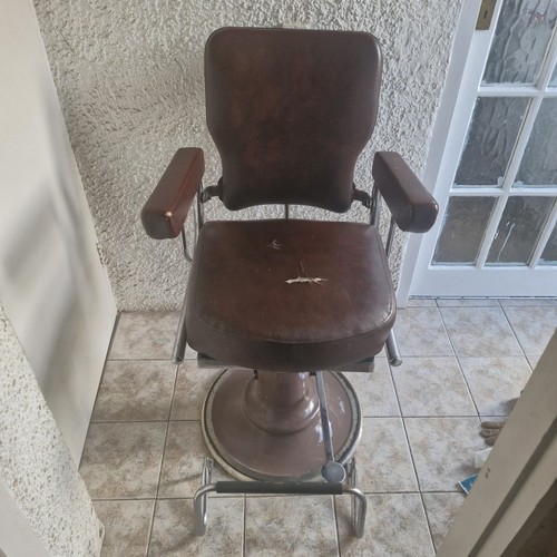 Vintage brown leather barbers - vintage,