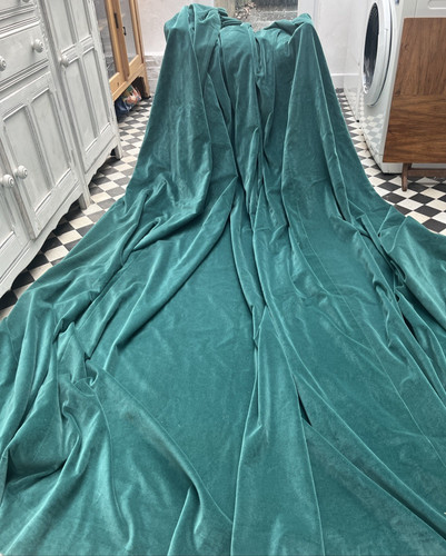 Vintage cotton velvet - cotton, curtain