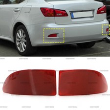 Pair For Lexus IS250 350 220d 2006-2013 Rear Bumper Reflector Light Red Lens UK