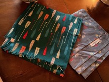 2 x Seasalt Cotton Long Scarves Boats