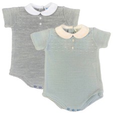 Baby Boy Knitted Romper Suit