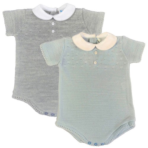 Baby boy knitted romper suit - baby,