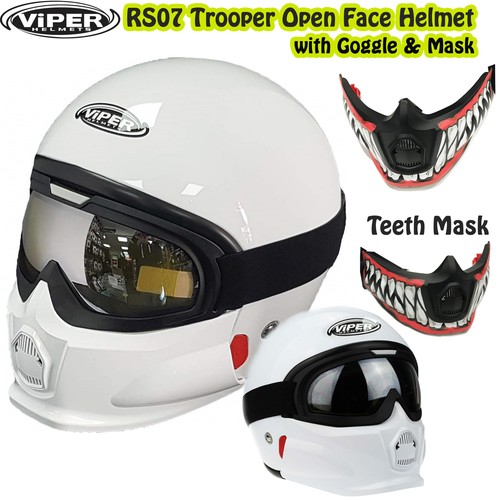 Open face motorcycle - face,