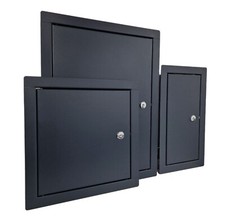 Graphite Access Panel with Lock Key Metal Inspection Hatch Service Point Door