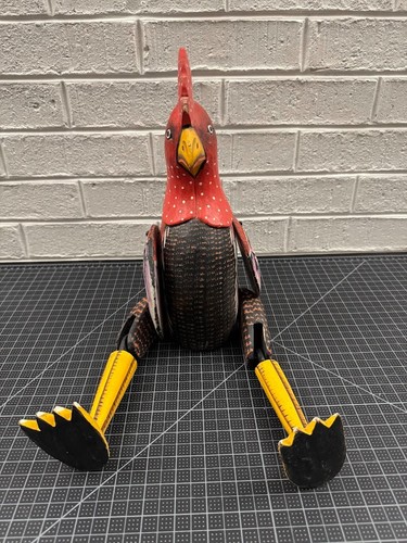 Rooster large carved wooden - rooster,