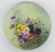 Eva Jancke-Björk for Rörstrand, Sweden. Colossal wall plate with floral motif.