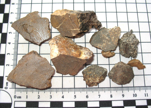 Nwa chondrite meteorite slices - chondrite,
