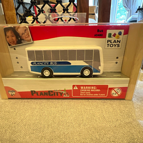 Plantoys plancity wooden bus - plancity,