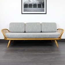 Linen Blend Replacement Cushions for Ercol 355 Daybed/Studio Couch in Grey