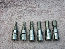 HALFORDS ADVANCED 6 PIECE HEX / ALLEN  SET, 1/4" DRIVE, 3mm to 8mm.