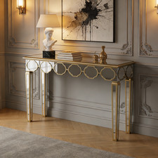 Mirrored console table luxury - mirrored,