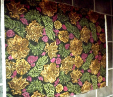 DESIGNERS GUILD SUREKHA CHOCOLATE FLORAL LINEN 55" x 39" 140cm x 100cm